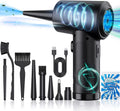 Compressed Air Duster 100000RPM Electric Air Duster, Rechargeable Cordless 7600mAh 3 Gears Adjustment, Keyboard & Computer Cleaner for Office, Reusable Good Replacement for Compressed Air Cans