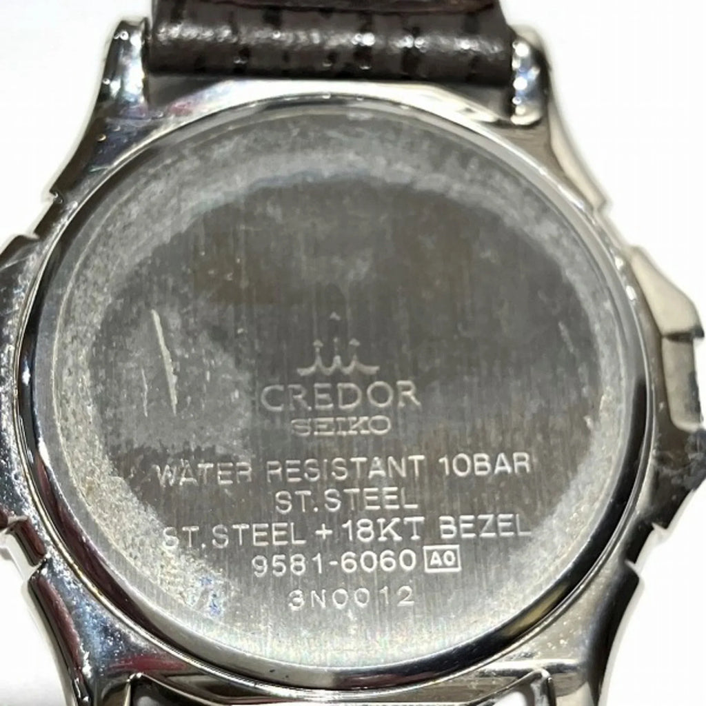 Pre-Owned Seiko Credor Pacificique 9581-6060 Quartz Watch Men's (Fair)
