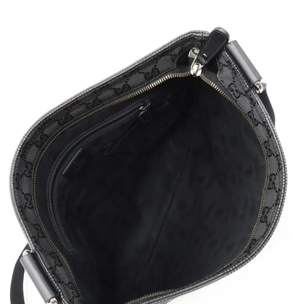 Pre-Owned GUCCI Gucci GG Imprime Crossbody Shoulder Bag PVC Leather Black 201446 (Good)