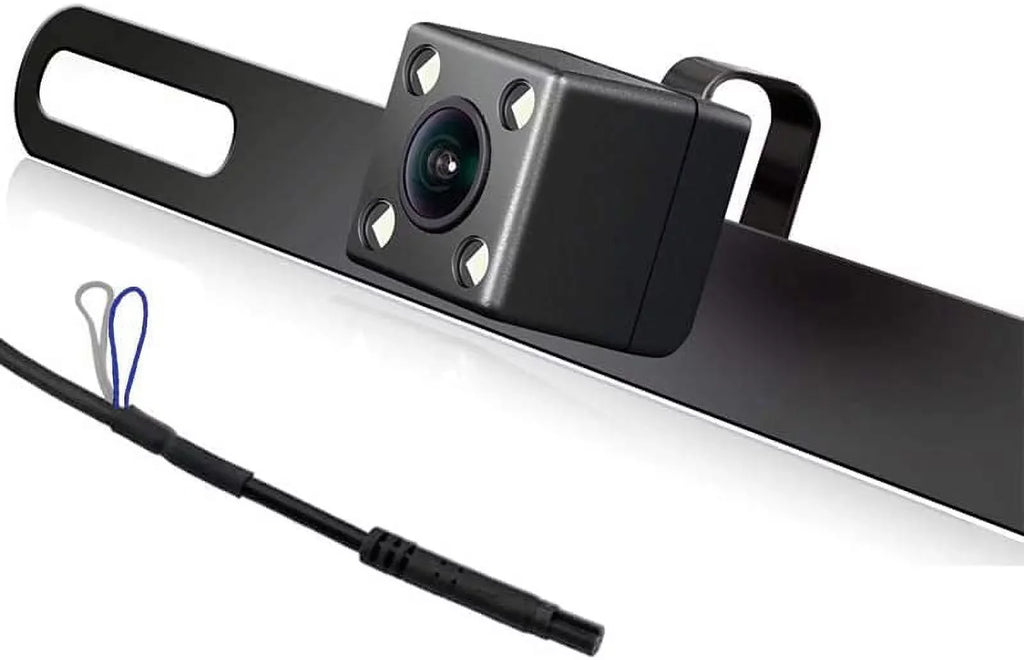 CAM122 Backup Camera Frame License Plate HD Night Vision Rear View 170° Angle Waterproof Compatible with Jensen Car Radio CAR110W CAR710 CAR710X CAR8000 CAR910W CAR910X CDR7011 CM901MIR CMR2720