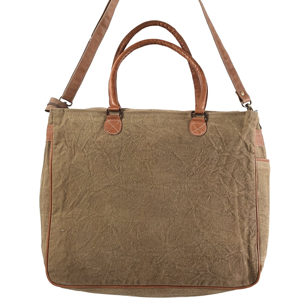 KB OHLAY KB325 TOTE Upcycled Wool Upcycled Canvas Genuine Leather women bag western handbag purse