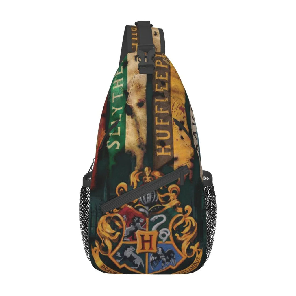Harry Potter Hogwarts Sling Bag Crossbody Backpack Chest Bags Diagonally Travel Daypack For Women Men Adults Teen
