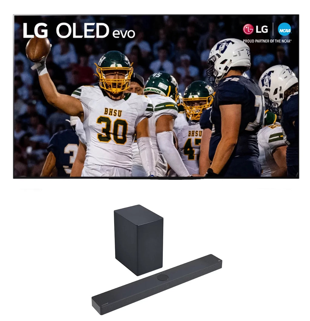 LG OLED55C3PUA 55 Inch OLED evo 4K UHD Smart TV with Dolby Atmos with a LG SC9 3.1.3ch Soundbar and Wireless Subwoofer with Dolby Atmos (2023)