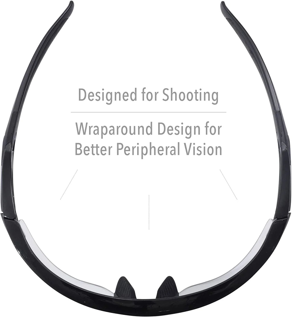 Howard Leight by Honeywell Uvex Acadia Shooting Glasses with Uvextreme Plus Anti-Fog Lens Coating, Clear Lens (R-02214)