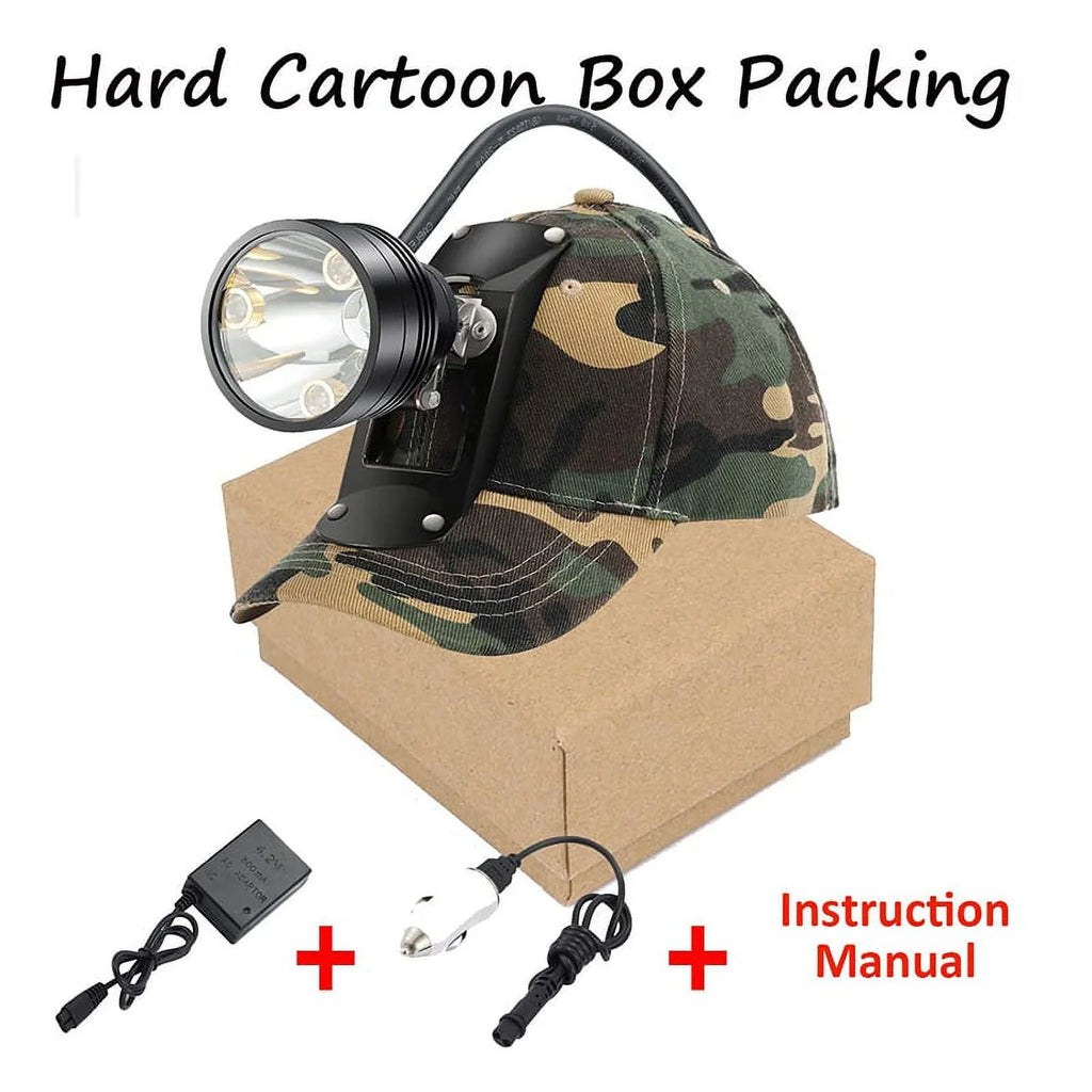 Head Hunting Lights Headlamp for Coyotes Hog Predators Rechargeable & Waterproof With 6 Lighting Modes 4 Powerful LEDs Perfectly for Hiking Camping Fishing Night Working