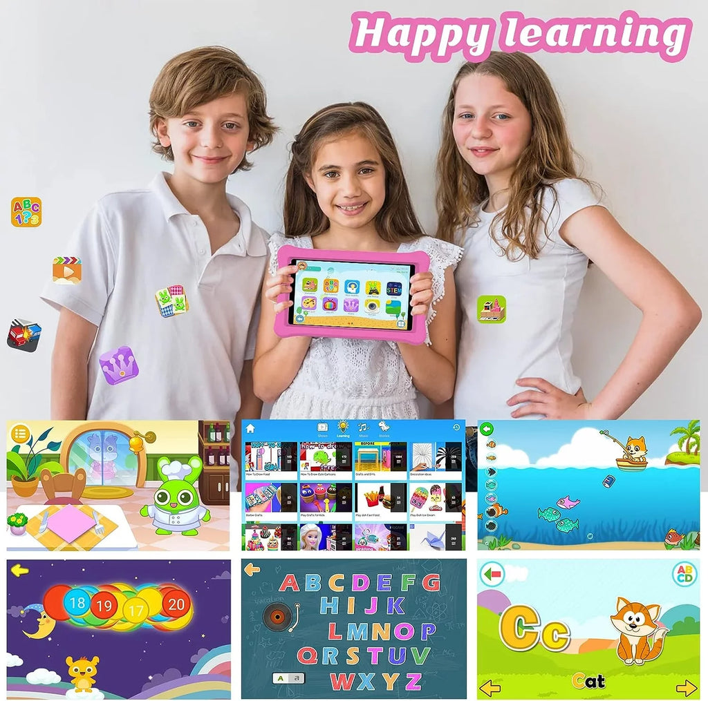 Kids Tablet, 7 inch Androrid 11 Toddler Tablet for Kids 2GB RAM 32GB ROM Tablets, Google Certificated, Bluetooth, WiFi, Dual Camera, Parental Control Tablet with Case, Tablet for Learning