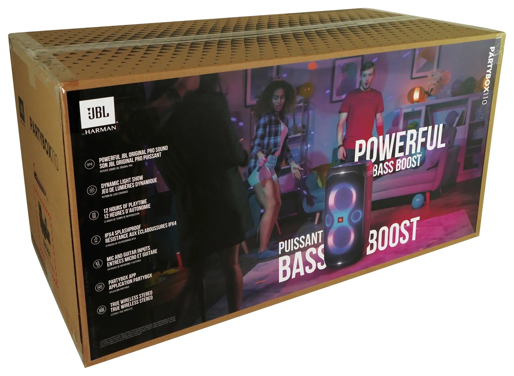 JBL PARTYBOX 110 Rechargeable Bluetooth Party Speaker w/Bass Boost/LED's+Mic