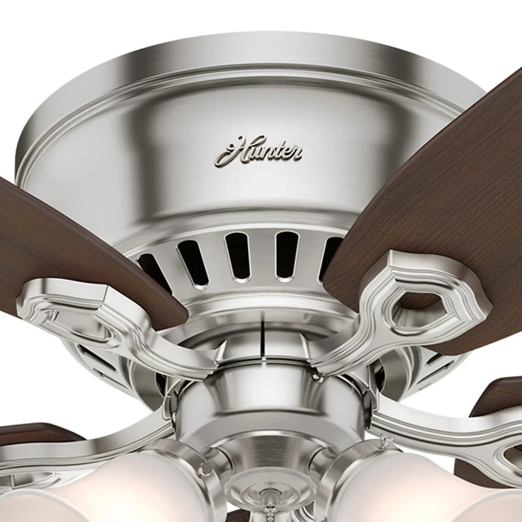 Hunter Fan Company Builder Low Profile 52" Ceiling Fan w/ Pull Chain, Snow White
