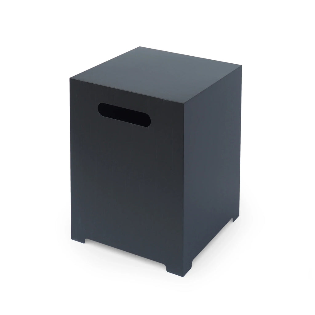 Reign Outdoor Rectangular Iron Gas Fire Pit , Dark Grey