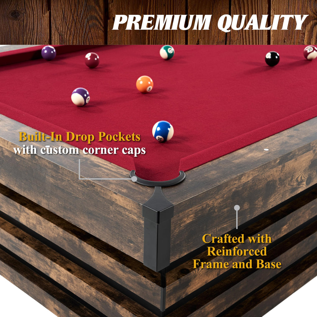 Barrington Billiards Drop Pocket Pool Table with Complete Accessory Set