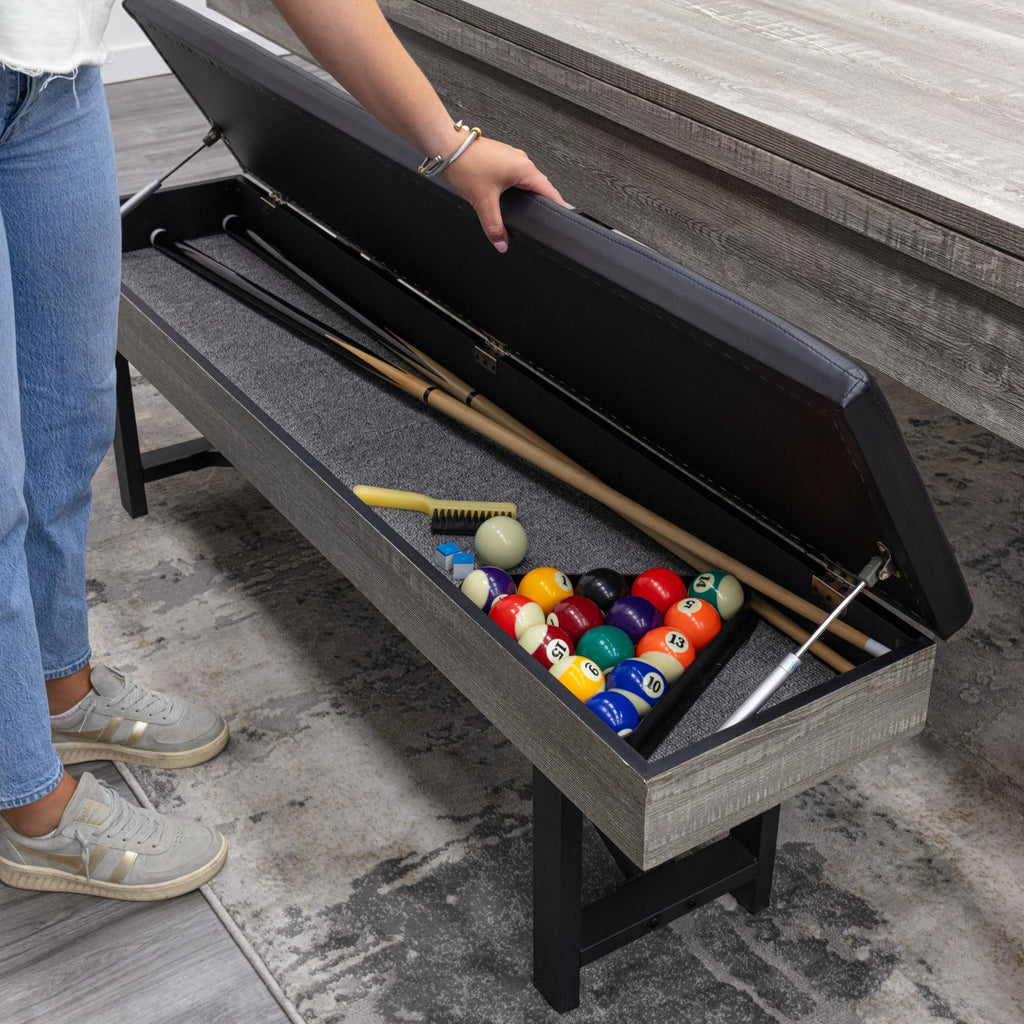 American Legend Billiard Table with Rustic Wood Finish