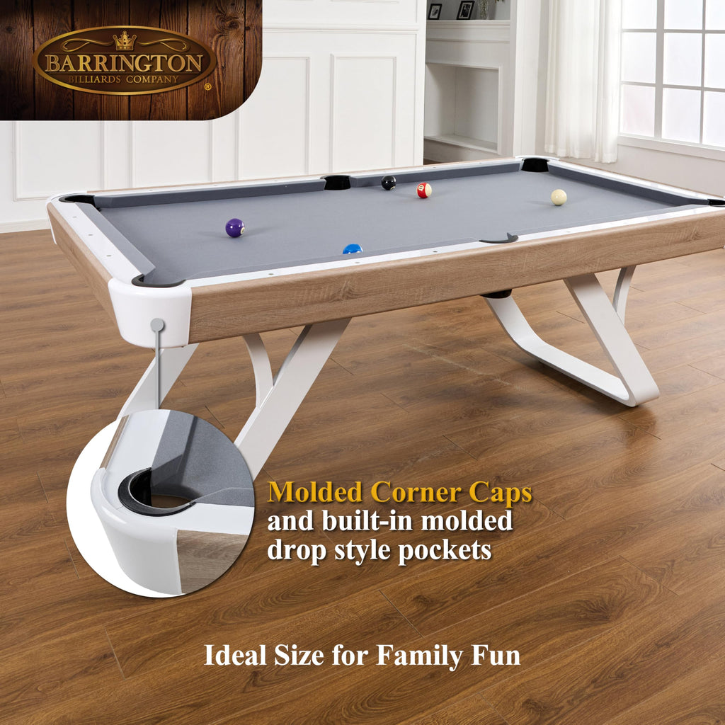 Barrington Billiards Drop Pocket Pool Table with Complete Accessory Set