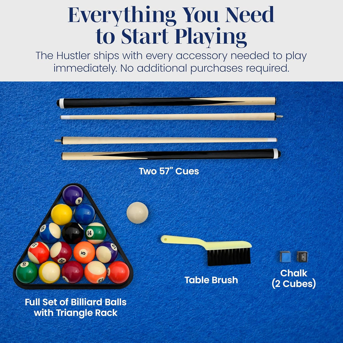 Hathaway Hustler Tournament Pool Table â Includes Cue Sticks, Billiard Balls, Automatic Ball Return â Perfect for Competitive Players and Family Games Room