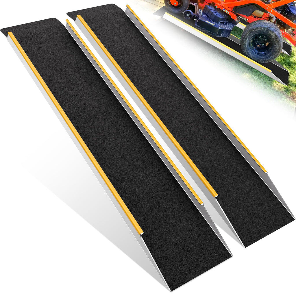 VNN Door Threshold Ramp, Threshold Ramps for Doorways, Ideal Entry Handicap Ramp for Elderly Wheelchairs, Carts, Scooters and Walkers, 27.6" L * 37.4" W Door Ramp (Alloy Iron, 800LBS)
