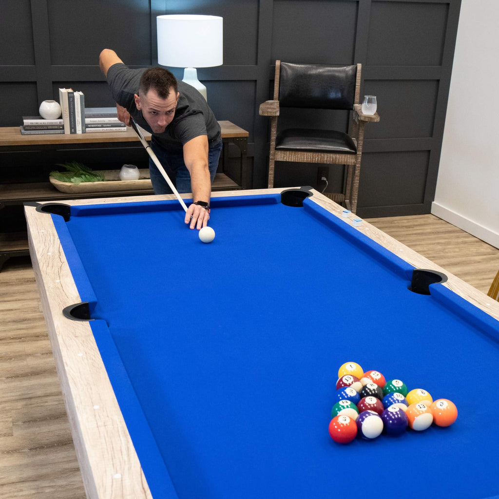 American Legend Billiard Table with Rustic Wood Finish