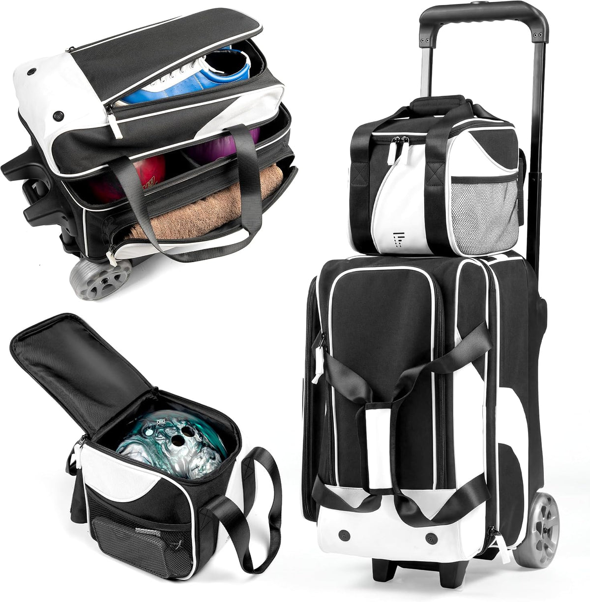 Flextro 3 Ball Bowling Bag Roller With 2+1 Modular Design & Sturdy Build