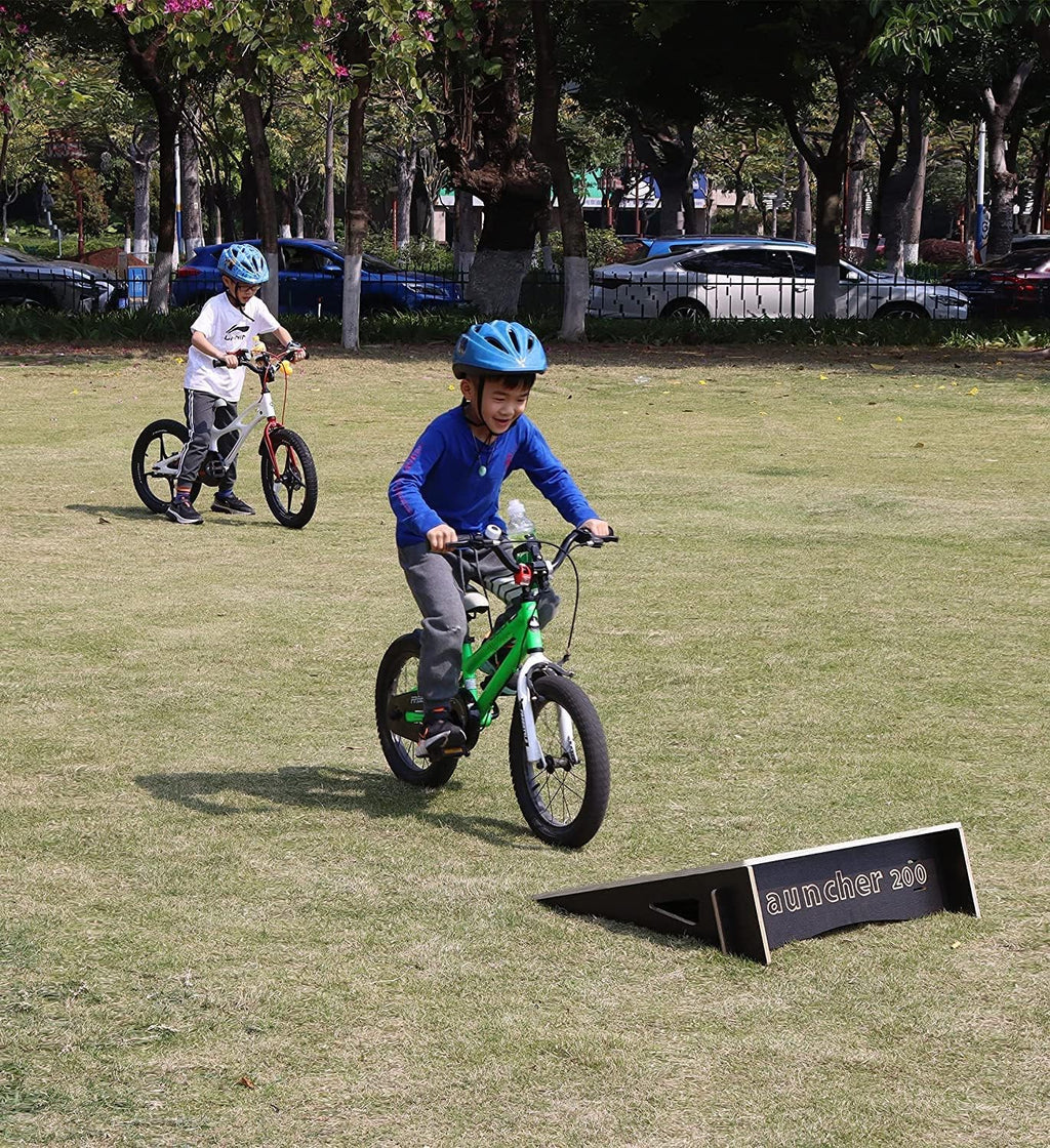 Kids Jumping Ramp for Skateboard, Bike, Scooter, BMX, RC Car and Dirt Bike, 34.37 in, Black