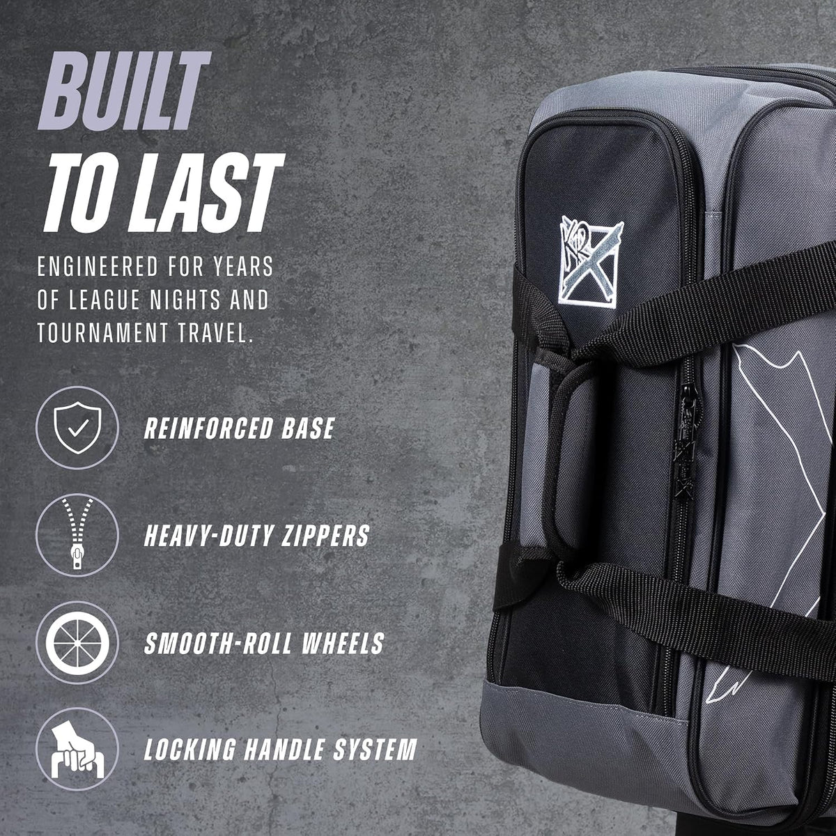 KR Strikeforce Hybrid X Double Roller Bowling Bag - Holds Two Balls, Shoes & Accessories