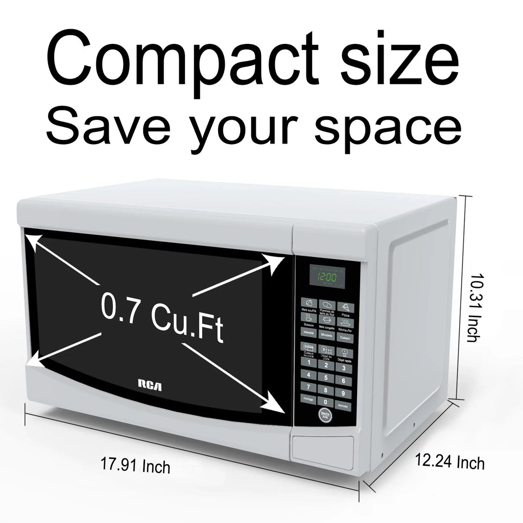 RCA New 0.7 Cu. ft. Countertop Microwave - White