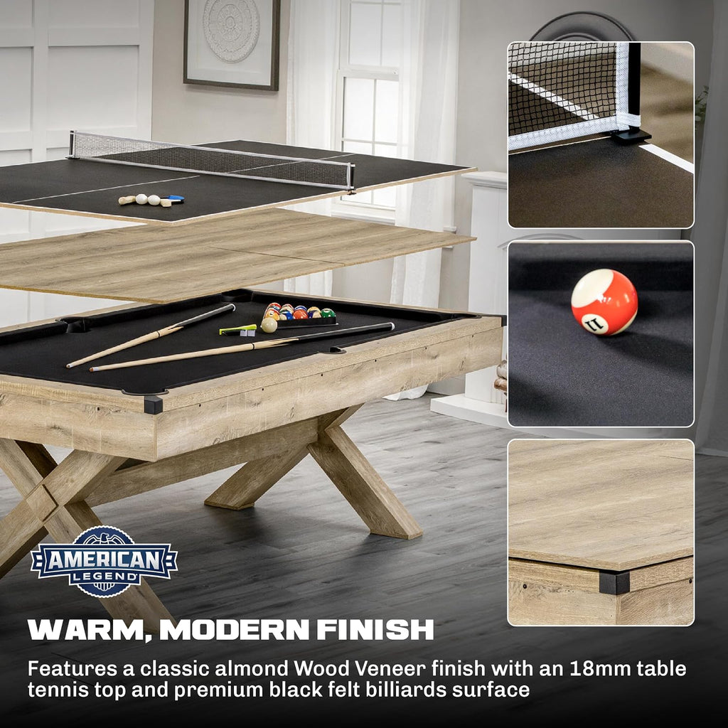 American Legend 90" Westbrook 3-in-1 Combo Game Table
