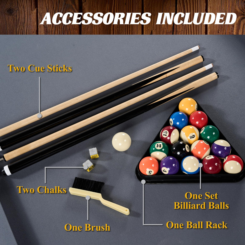 Barrington Billiards Drop Pocket Pool Table with Complete Accessory Set