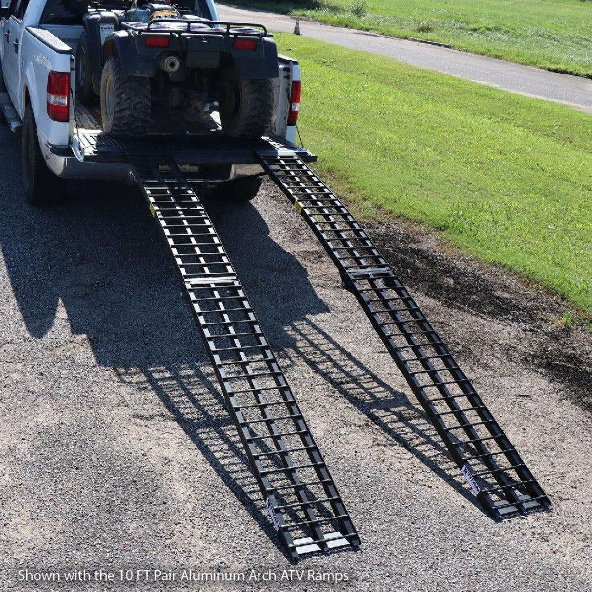 Titan Ramps Aluminum ATV Motorcycle Loading Ramps, 1,200 lb, 9 Ft, 2-Pack