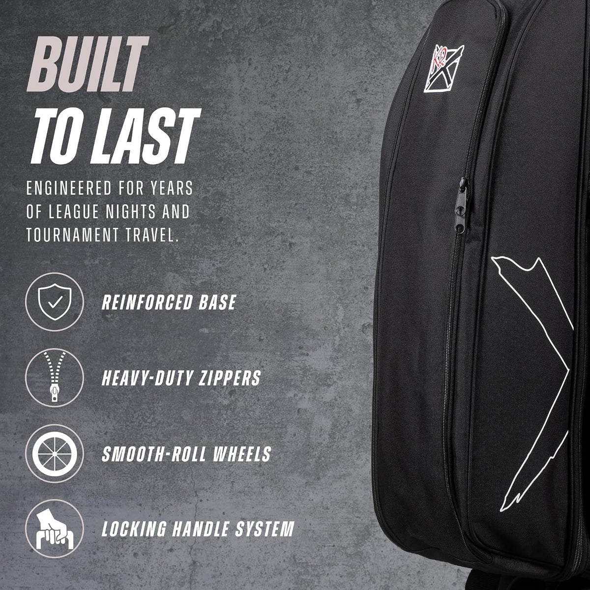 Strikeforce Hybrid X 3-Ball Roller Bowling Bag Black