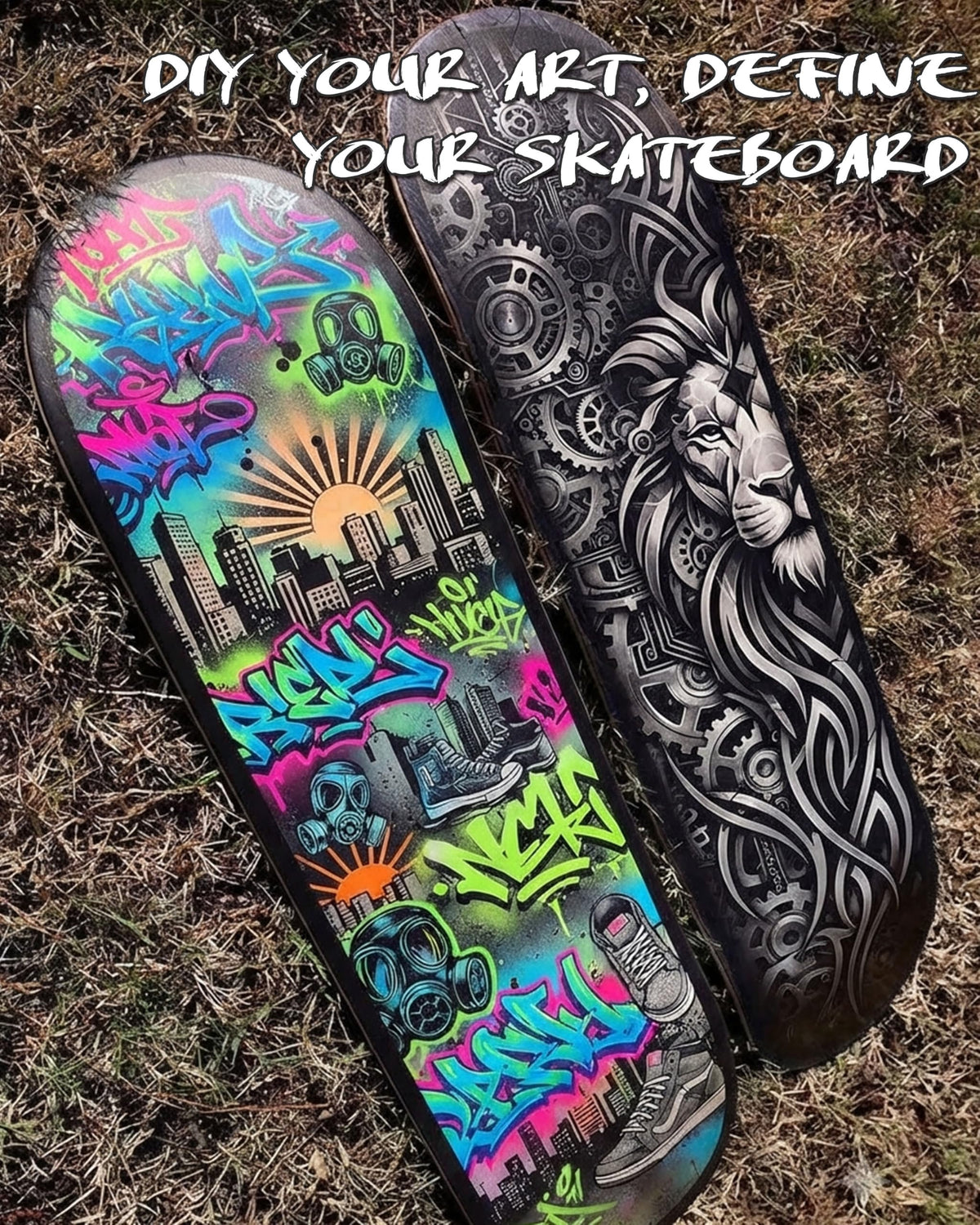 Blank Skateboard Decks for Painting 31"x 8" with Skateboard Grip Tape