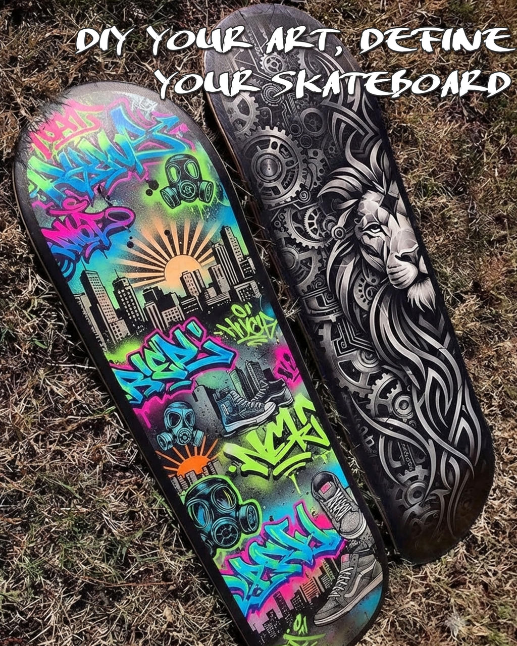 Blank Skateboard Decks for Painting 31"x 8" with Skateboard Grip Tape