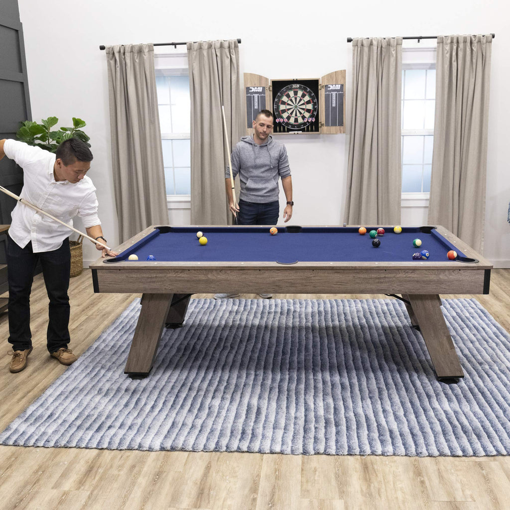 American Legend Billiard Table with Rustic Wood Finish
