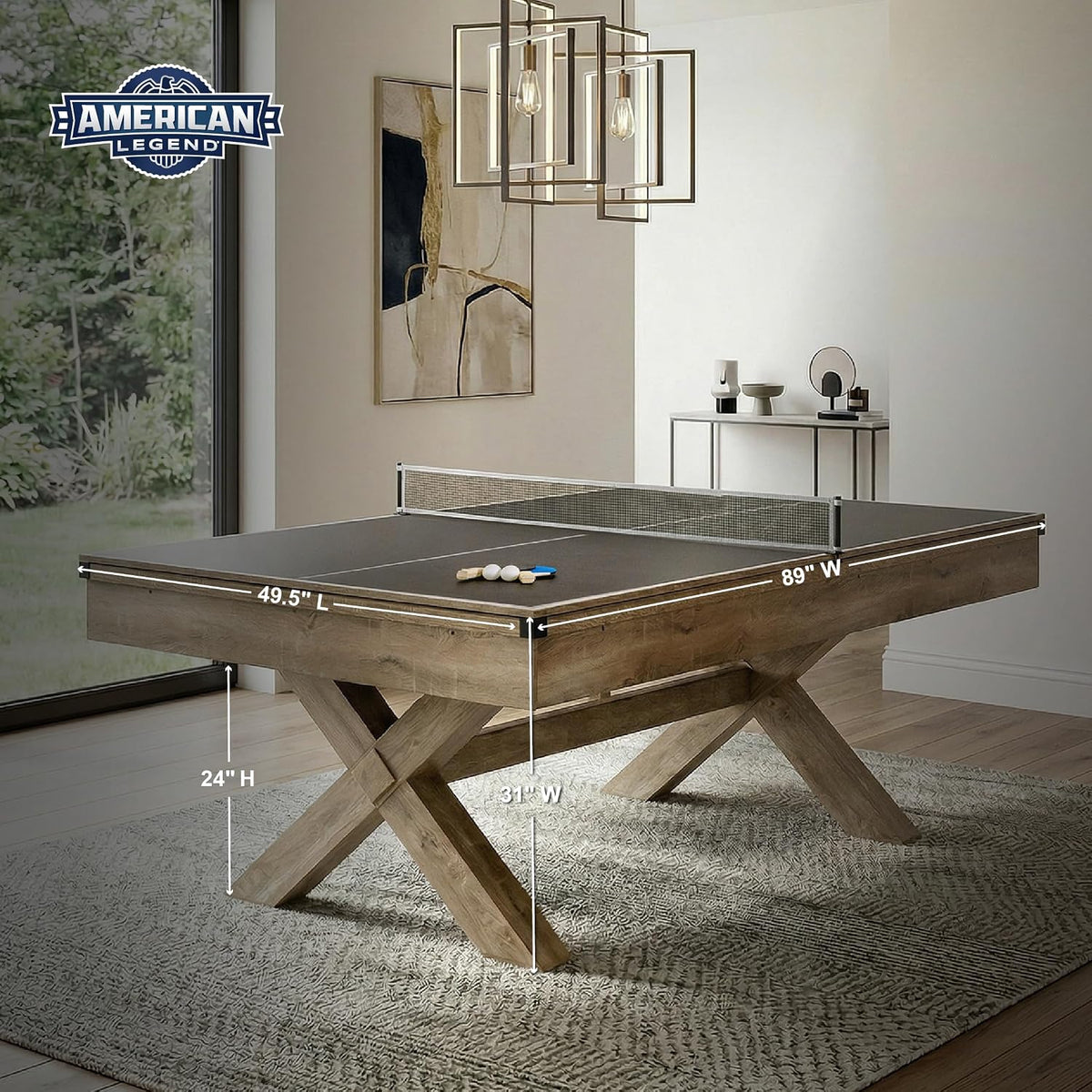 American Legend 90" Westbrook 3-in-1 Combo Game Table