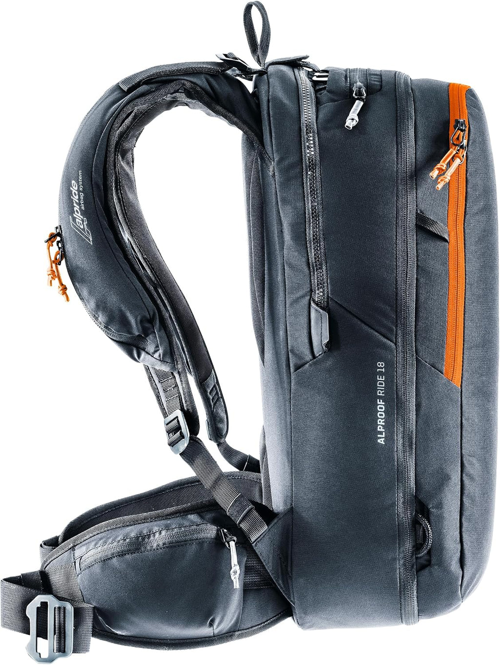 Deuter Unisex Alproof Ride 18L, Freerider Alpine Backpack with Avalanche Airbag System, 18 Liter - Black