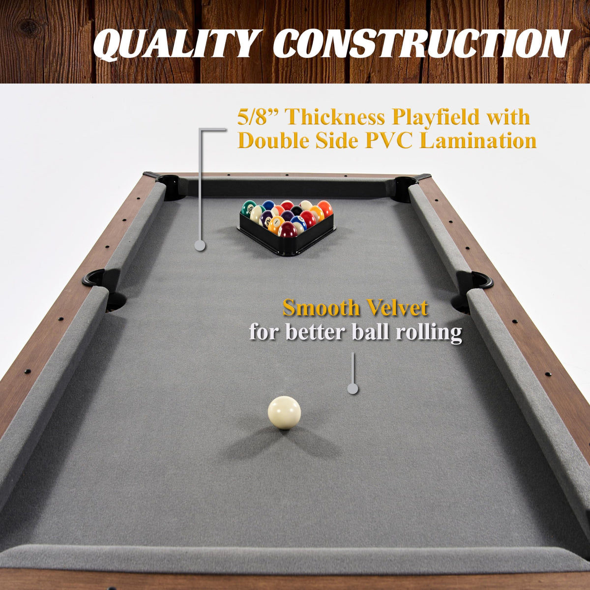 Barrington Billiards Urban Drop Pocket Pool Table, Premium Billiard Table