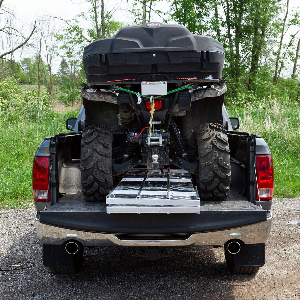 Black Widow Aluminum Punch-Plate Bi-Fold ATV Ramp, 1,500 lb, 71.25" x 44"