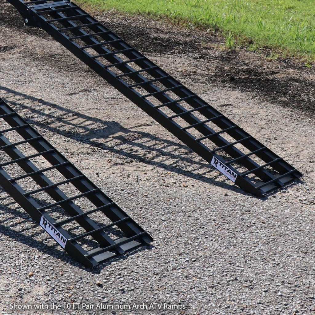 Titan Ramps Aluminum ATV Motorcycle Loading Ramps, 1,200 lb, 9 Ft, 2-Pack