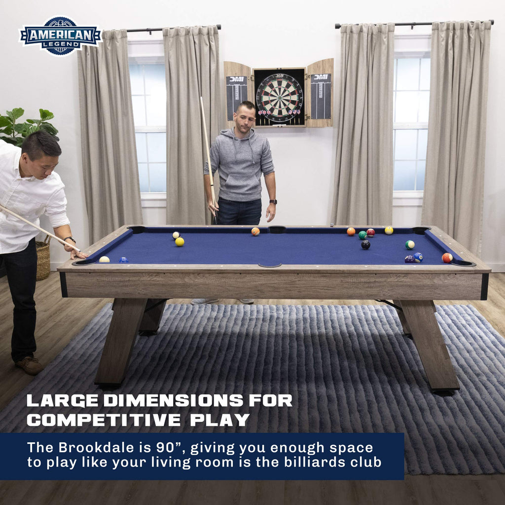 American Legend Billiard Table with Rustic Wood Finish