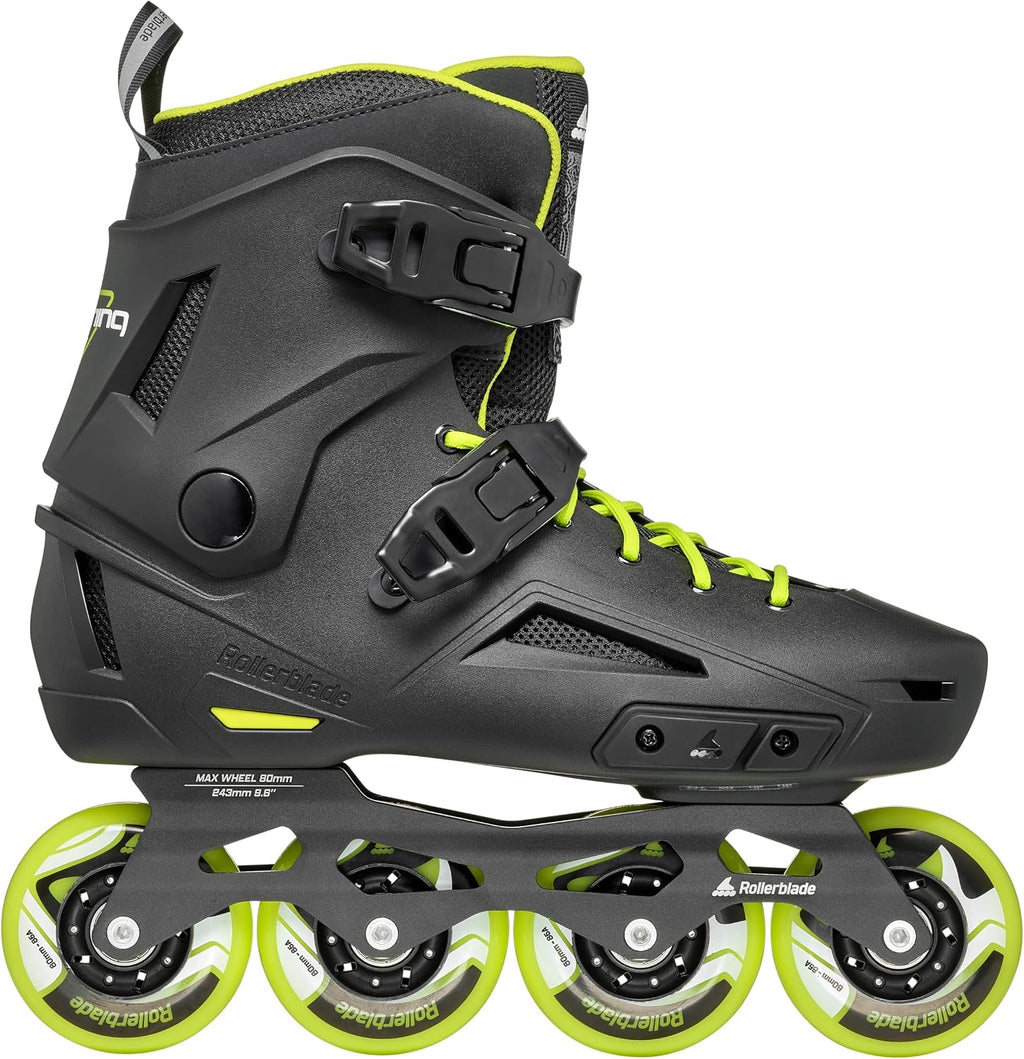 Rollerblade Lightning Men's Urban Inline Skate, Black and Lime