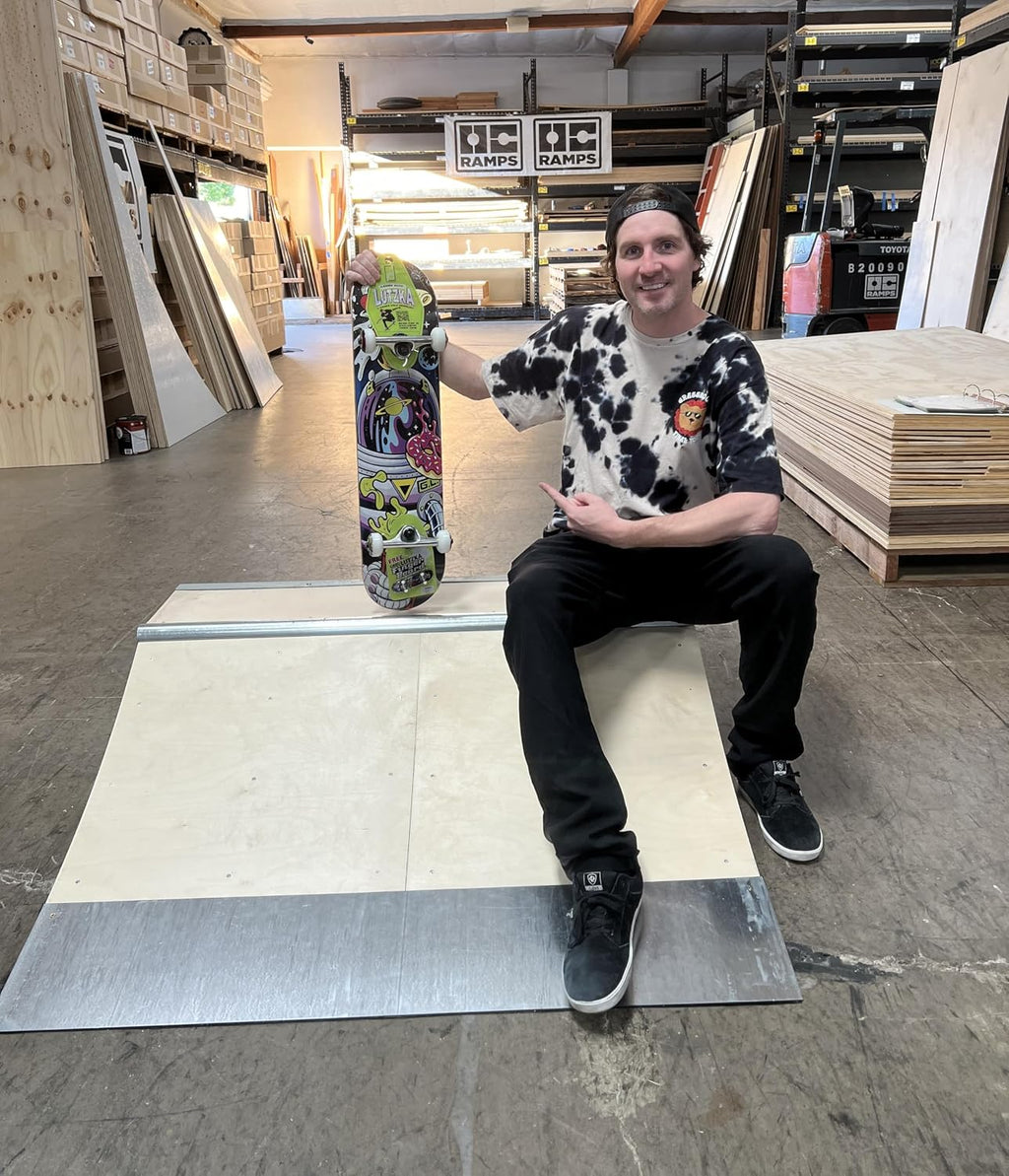 Greg Lutzka's 3 in 1 Quarter Pipe by OC Ramps - Wood Skateboard Quarter Pipe, Ledge & Launch Ramp All in One - Ultimate Skate Sessions with Endless Tricks - Great for BMX, Scooters and Inline Skaters