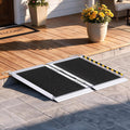 LEMNISCATE 2FT Portable Wheelchair Ramp Aluminum Non-Slip Handicap for Home