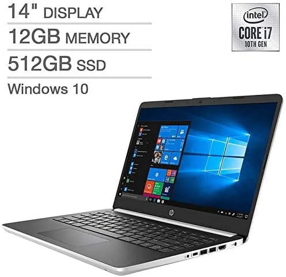 Open Box Notebook 14" 1920x1080 i7-1065G7 12GB 512GB Solid State Drive 14-DQ1045CL - BLACK/SILVER