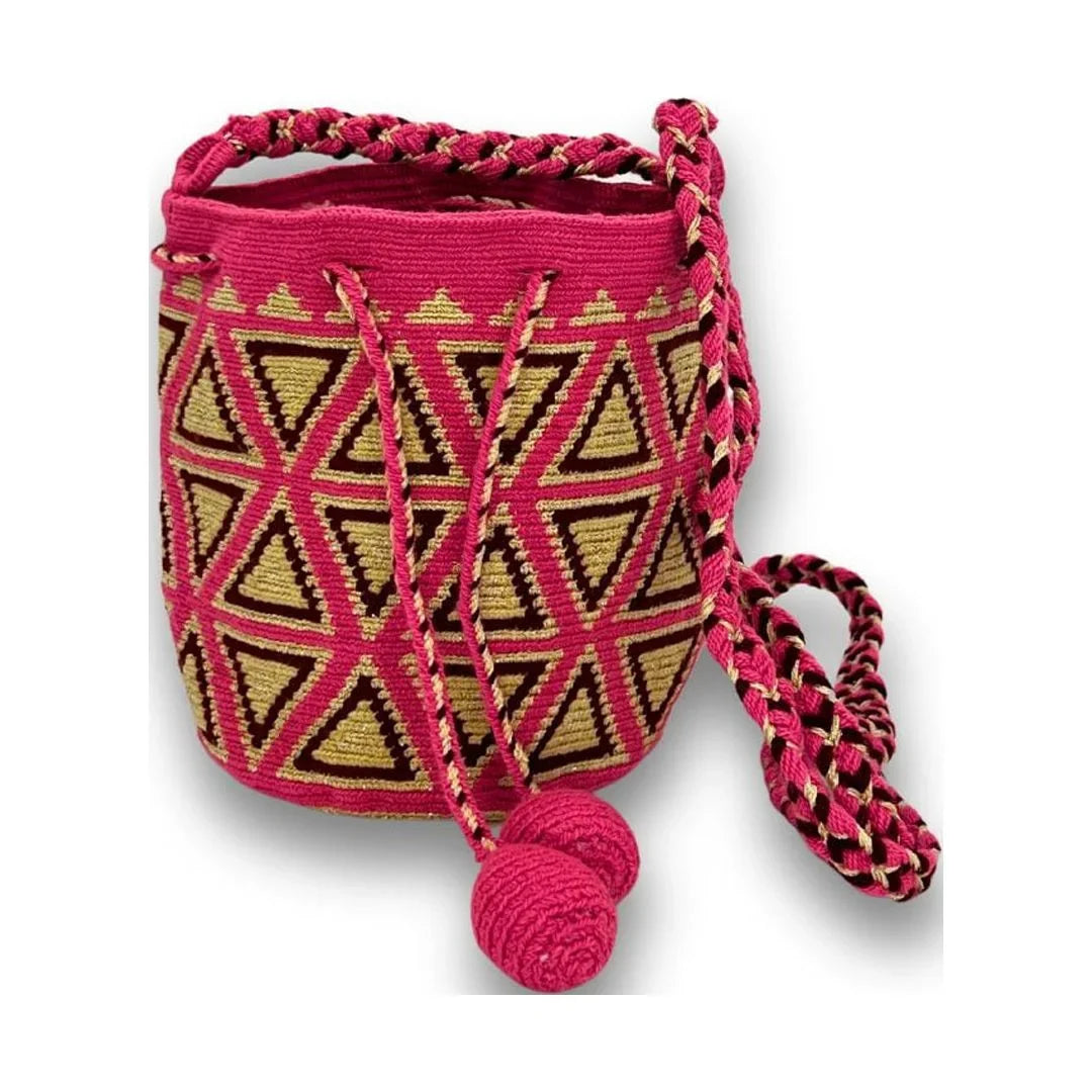 Original Pink Triangles Mini Me With Braided Strap