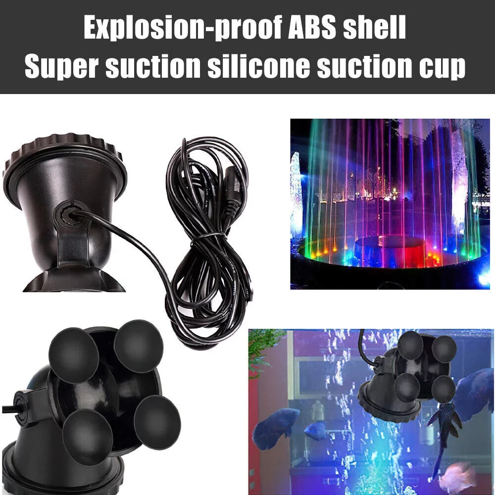 LED Pond Light, Submersible LED Lights RGB Underwater Lights Color Changing Spotlight Outdoor Remote Control IP68 Waterproof Fish Tank Lights Fountain Lights for Aquarium Tank Pool