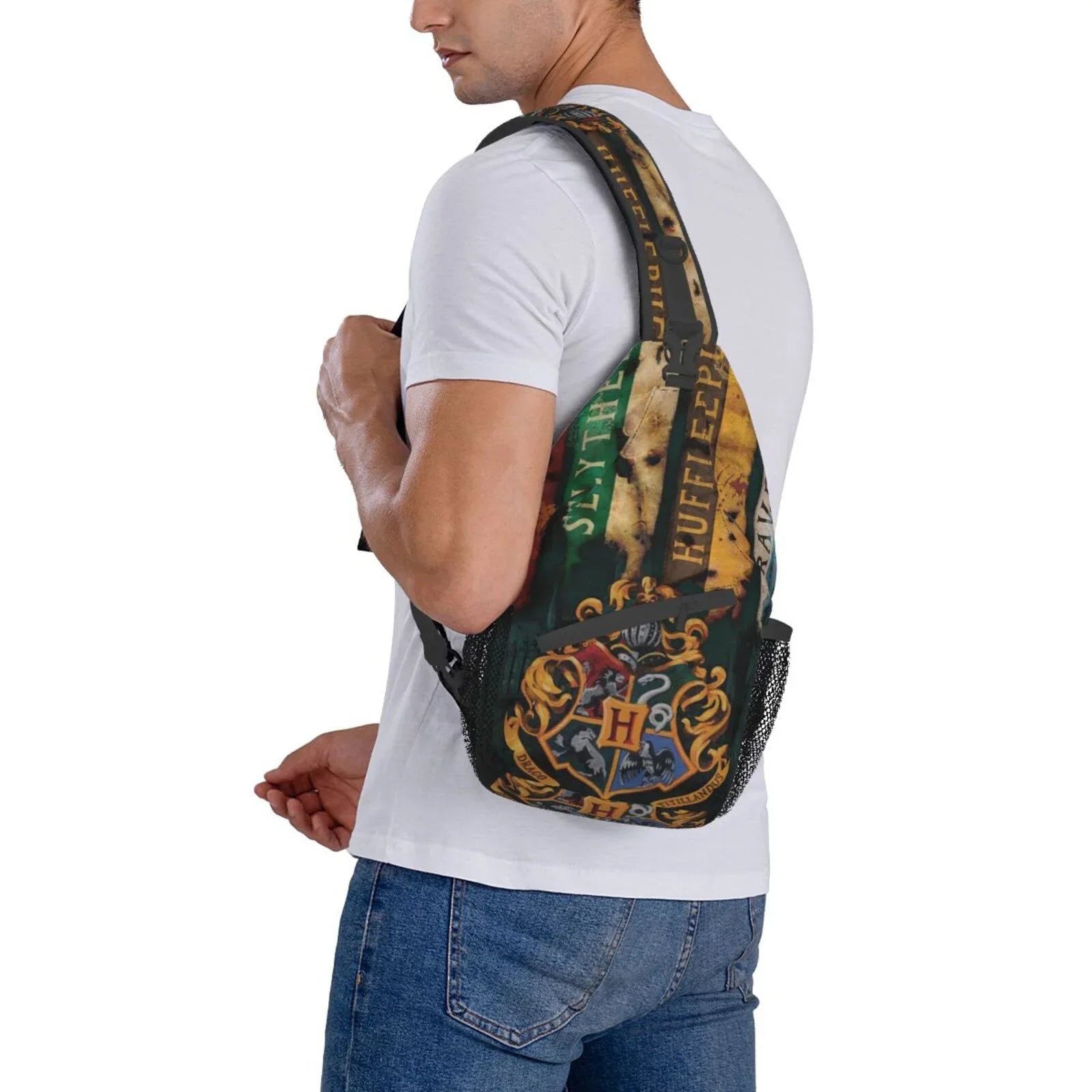Harry Potter Hogwarts Sling Bag Crossbody Backpack Chest Bags Diagonally Travel Daypack For Women Men Adults Teen