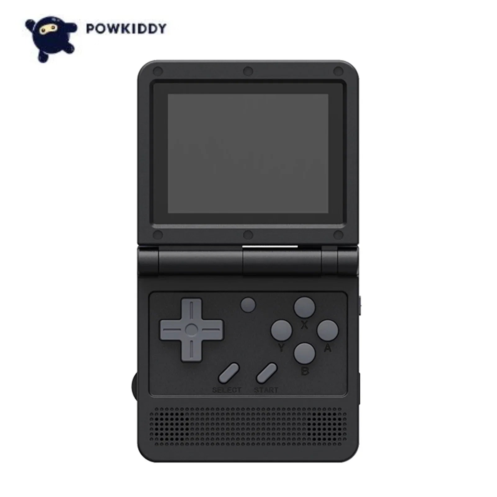 Powkiddy Handheld Game Console, 3.0-inch IPS Screen, Mini Folding Flap Design, 15 Emulators, Rechargeable and Portable for Endless Gaming
