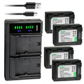 Kastar 4-Pack IA-BP210E Battery and LTD2 USB Charger Replacement for Samsung HMX-F900, HMX-F910, HMX-F920, HMX-H200, HMX-H200BP, HMX-H203, HMX-H203BN, HMX-H204, HMX-H204BN, HMX-H205, HMX-H205BN