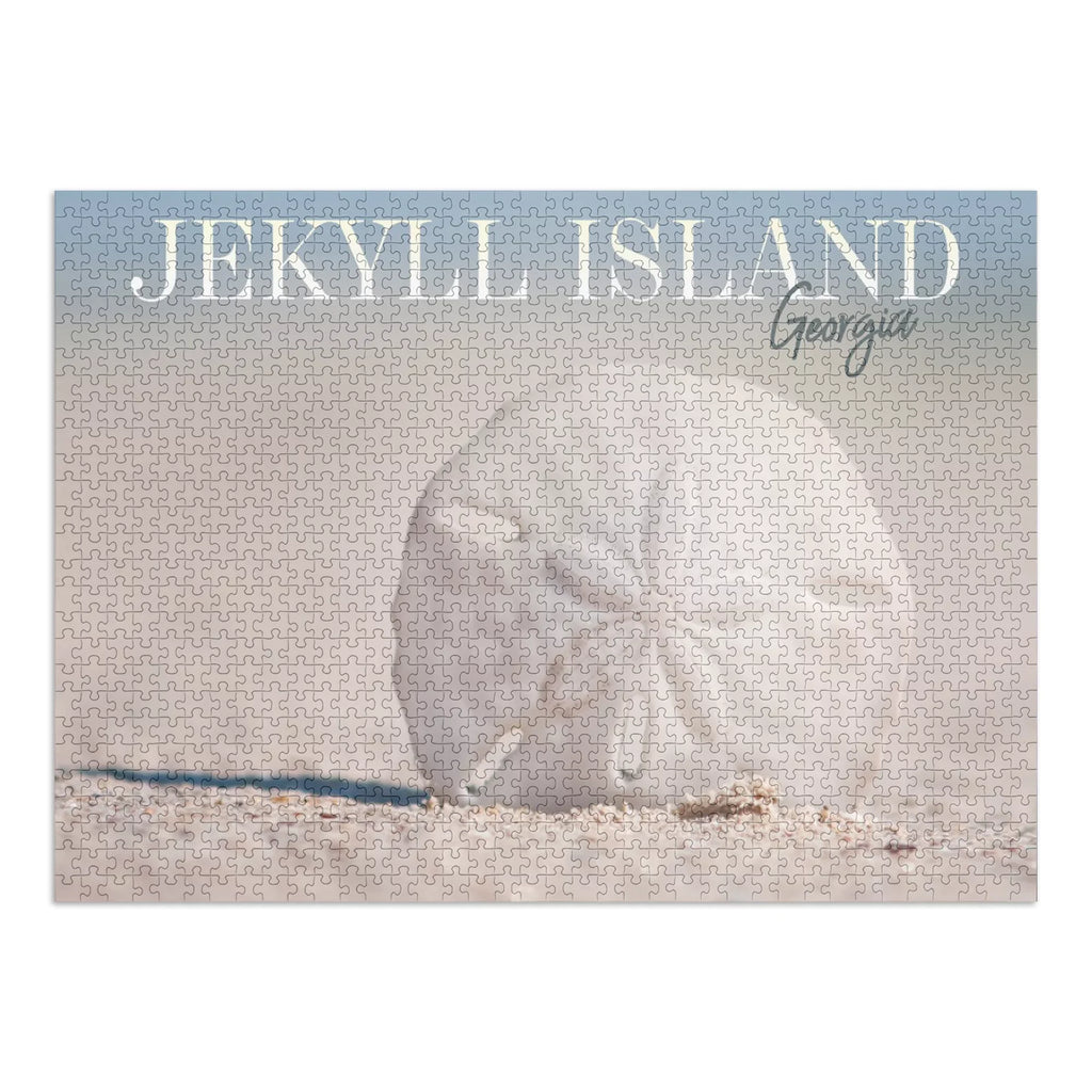 Jekyll Island, Georgia, Sand Dollar on Beach (1000 Piece Puzzle, Size 19x27, Challenging Jigsaw Puzzle for Adults and Family, Made in USA)