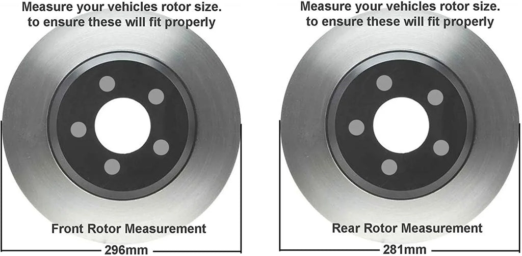 Detroit Axle - Brake Kit for 2006-2018 Toyota Rav4 11.65" Front & 11.06" Rear Drilled and Slotted Disc Rotors Ceramic Brakes Pads 2007 2008 2009 2010 2011 2012 2013 2014 2015 2016 2017 Replacement