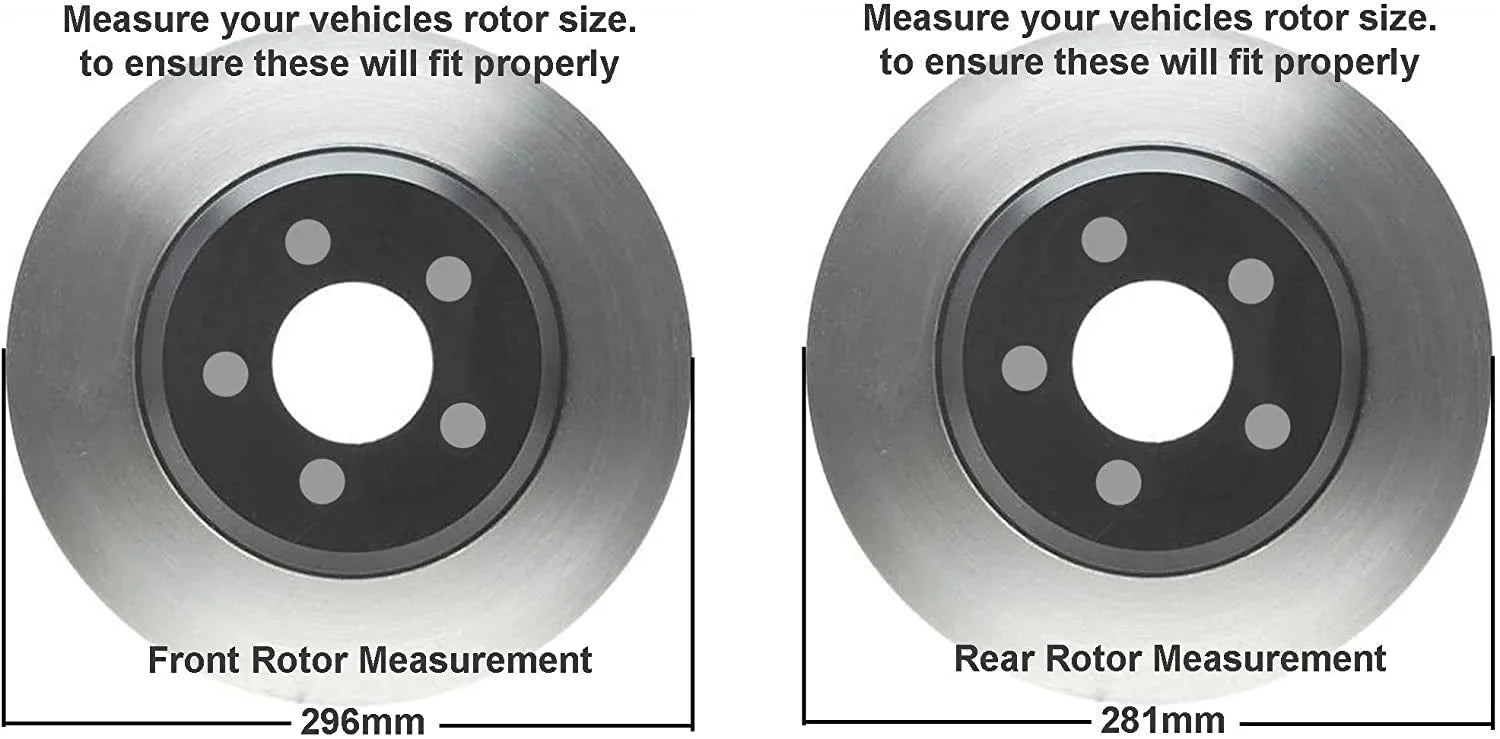Detroit Axle - Brake Kit for 2006-2018 Toyota Rav4 11.65" Front & 11.06" Rear Drilled and Slotted Disc Rotors Ceramic Brakes Pads 2007 2008 2009 2010 2011 2012 2013 2014 2015 2016 2017 Replacement