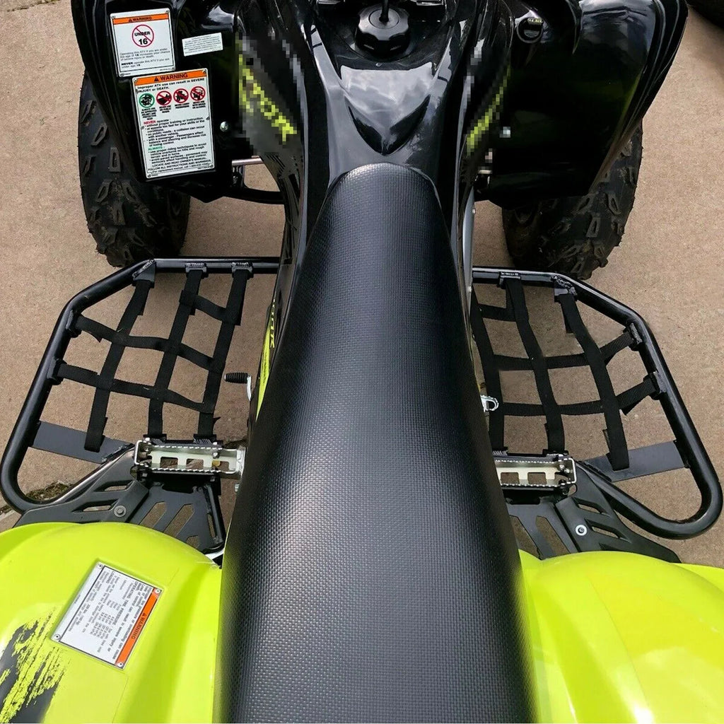 Kojem Aluminium Foot Peg Step Nerf Bars for Yamaha Raptor 700 Black Side Step with Black Webbing nets 2006-2020