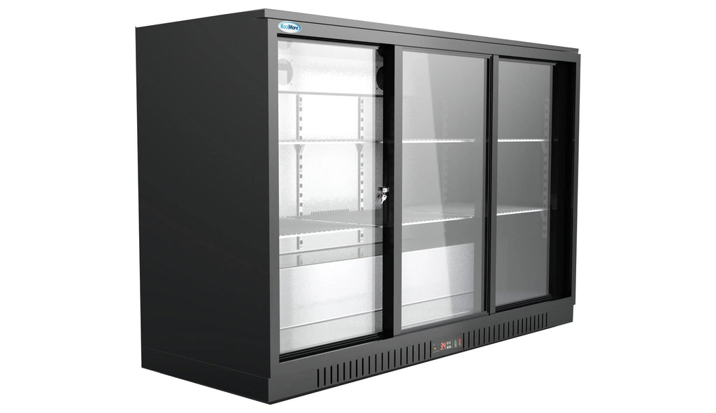 KoolMore 35 in. Three-Door Back Bar Refrigerator – 11.3 Cu. Ft.